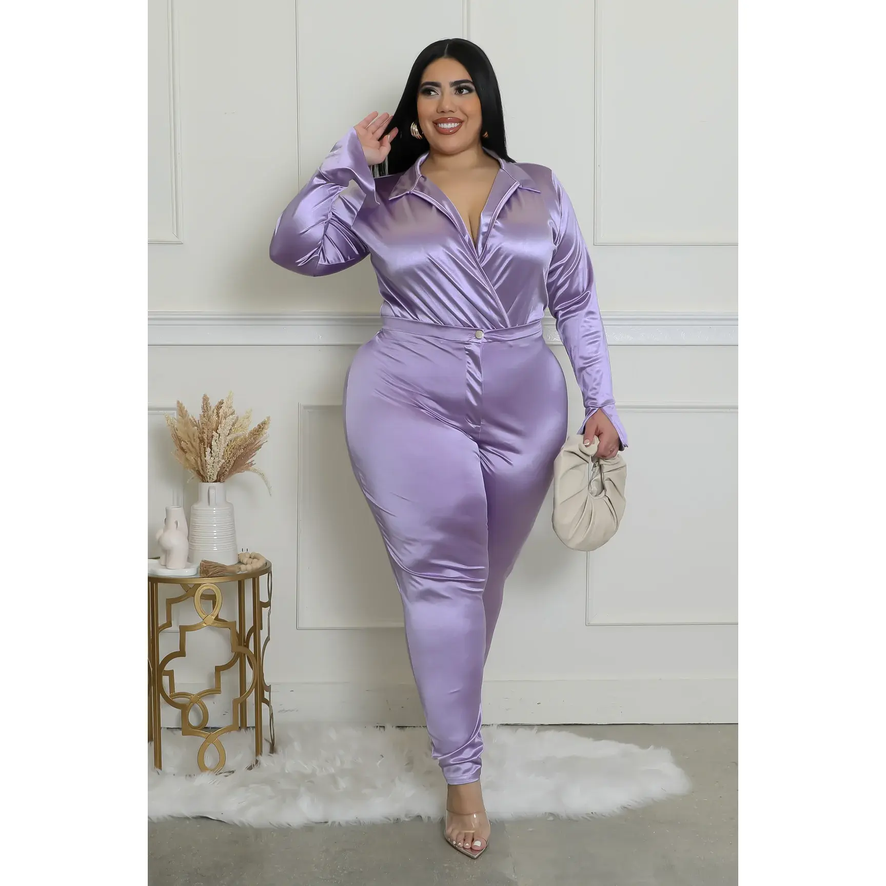 Lavender Heart Collector 2 Piece Pants Set - Lavender