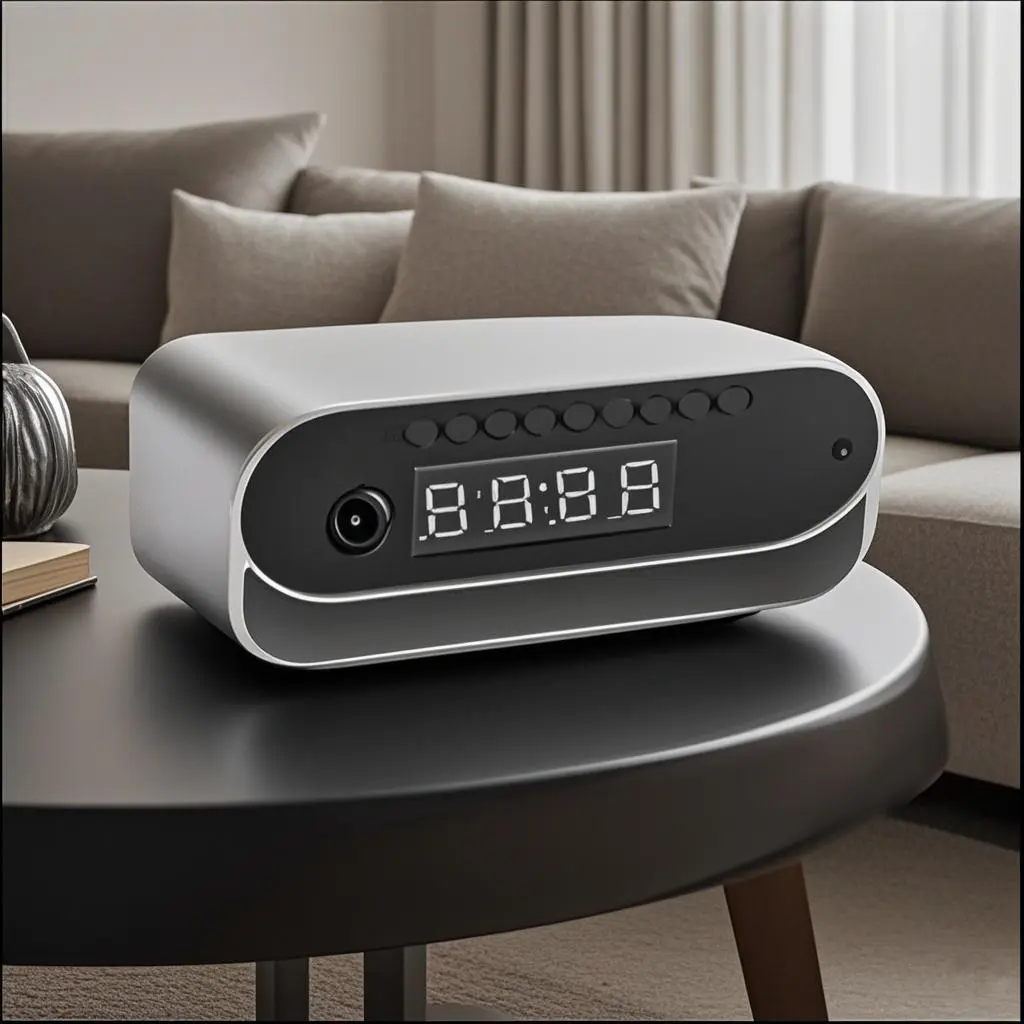 Multi functional alarm clock, a smart alarm clock that can be connected to a mobile phone, WiFi， Suitable for home bedrooms, living rooms, and offices, with SD card insertable, HD