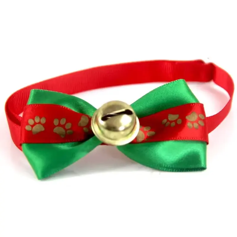 Christmas Holiday Pet Collar Bow Tie - Adjustable Neck Strap for Cats and Dogs - Grooming Accessories Does not apply