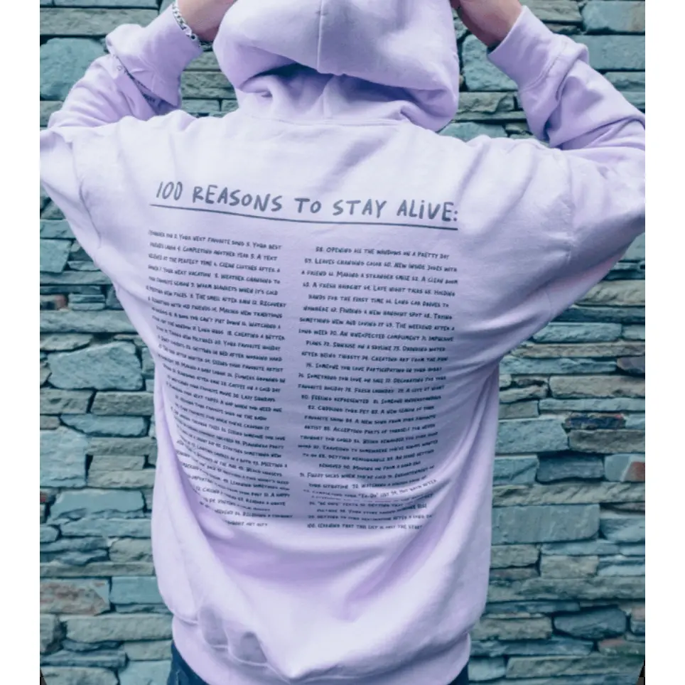 Keep Going, 100 Reasons To Stay Alive Hoodie