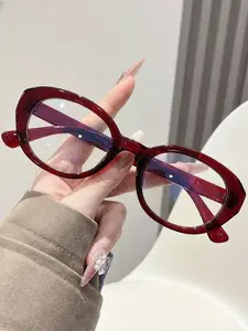 Elegant Oval Frame Glasses, Casual Transparent Lens Design, Perfect for Daily Wear, Street Style, Office Use, Back-To-School Season, Gift Idea