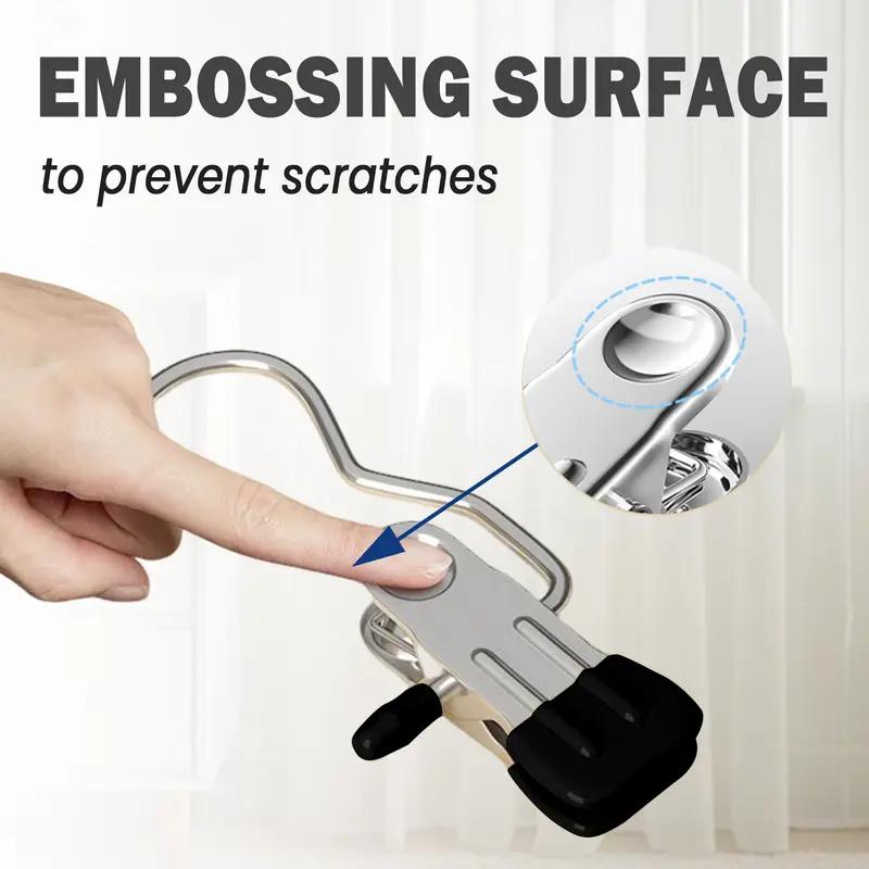 10 Counts Boot Hangers Clips, Premium Hooks Hanging Clips, Heavy Duty Closet Hanger Organizer for Home Travel , Multi-Purpose Clips for Laundry Clothes Accessories，black