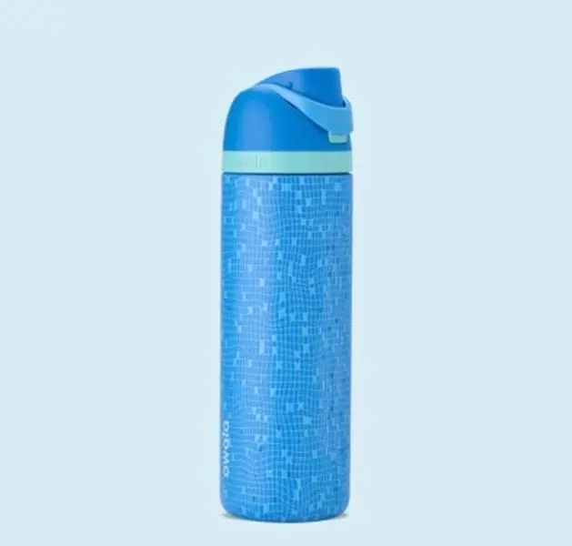 Owala FreeSip 2025 Birthday Bash TAKE A DIP Pool Tile 32 oz Water Bottle, Trendy Blue Tiles Tumbler for Daily Hydration, Portable Drinkware