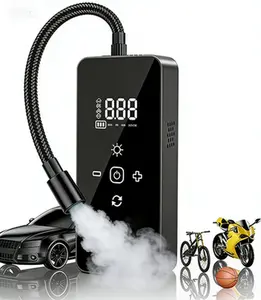Upgraded Portable Tire Inflator Air Compressor, 150 PSI Fast Inflation, Cordless Air Pump, Digital Pressure Gauge, Auto Shut Off, LED Light for Night Use, Long Lasting Battery, Car Essentials, Car Tools