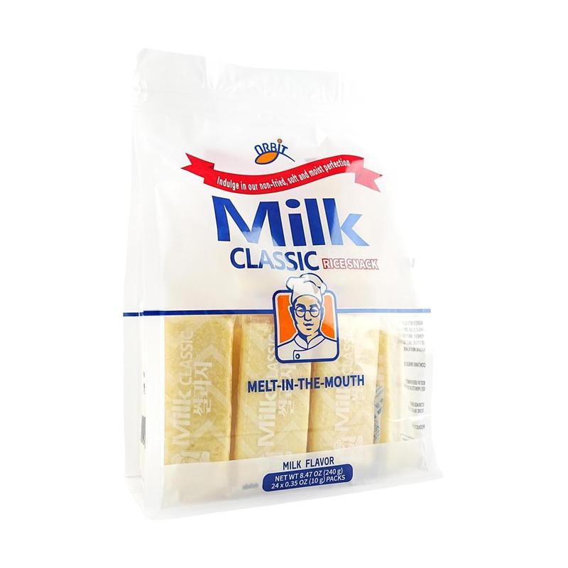 3 Pack ORBIT Milk /  TRENZY GAHM Flavor Rice Crackers 240g - Korean Trending Snack - Creamy & Delicious!