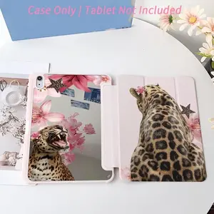Lily Tiger Smart Protective Case is compatible with iPad Air 6, Air 5, 4th generation, and iPad 10 (10.9 inches) - compatible with Apple iPad Pro 2024, Air M3/A16 2025, perfect for busy meetings, travel adventures, and comfortable family leisure time girl