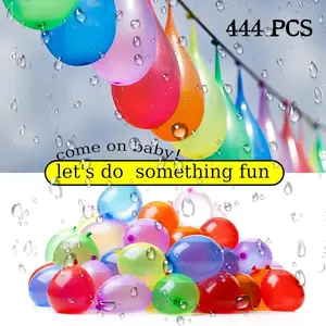 444-Pack Quick-Fill Water Balloons - Self-Sealing Outdoor Toys for Family Water Fight Games & Party Fun (No Tie Required)