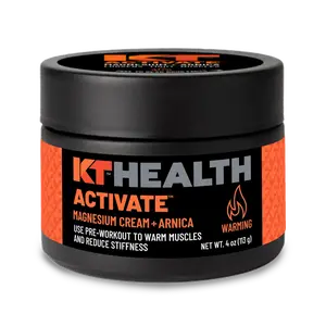 KT Health Magnesium Creams - Activate Muscle Care with Arnica to Warmth Up Muscles + Stiffness Relief - Recover Cools and Relaxes Post Workout Performance Warming