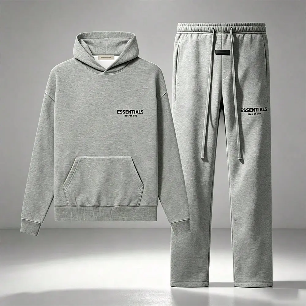 Fear of God Essentials Hoodie 'Dark Oatmeal' Relaxed Sweatpants 'Dark Oatmeal' Set