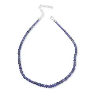Mine Finds by Jay King Sterling Silver Faceted Tanzanite Bead Necklace