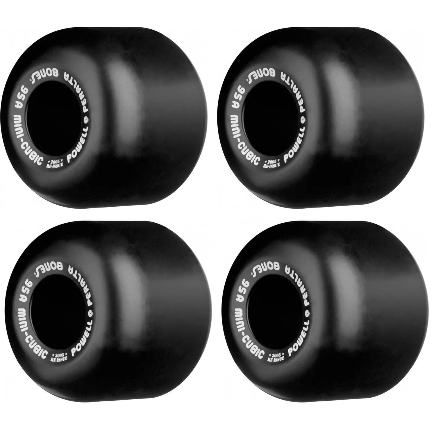 Powell Peralta Mini-Cubic Skateboard Wheels Old School Re-Issue Black 64mm 95A
