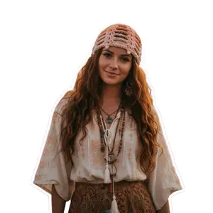 Handmade Crochet Mesh Hat - Cotton Crocheted Design for All Seasons Boho Style Accessory