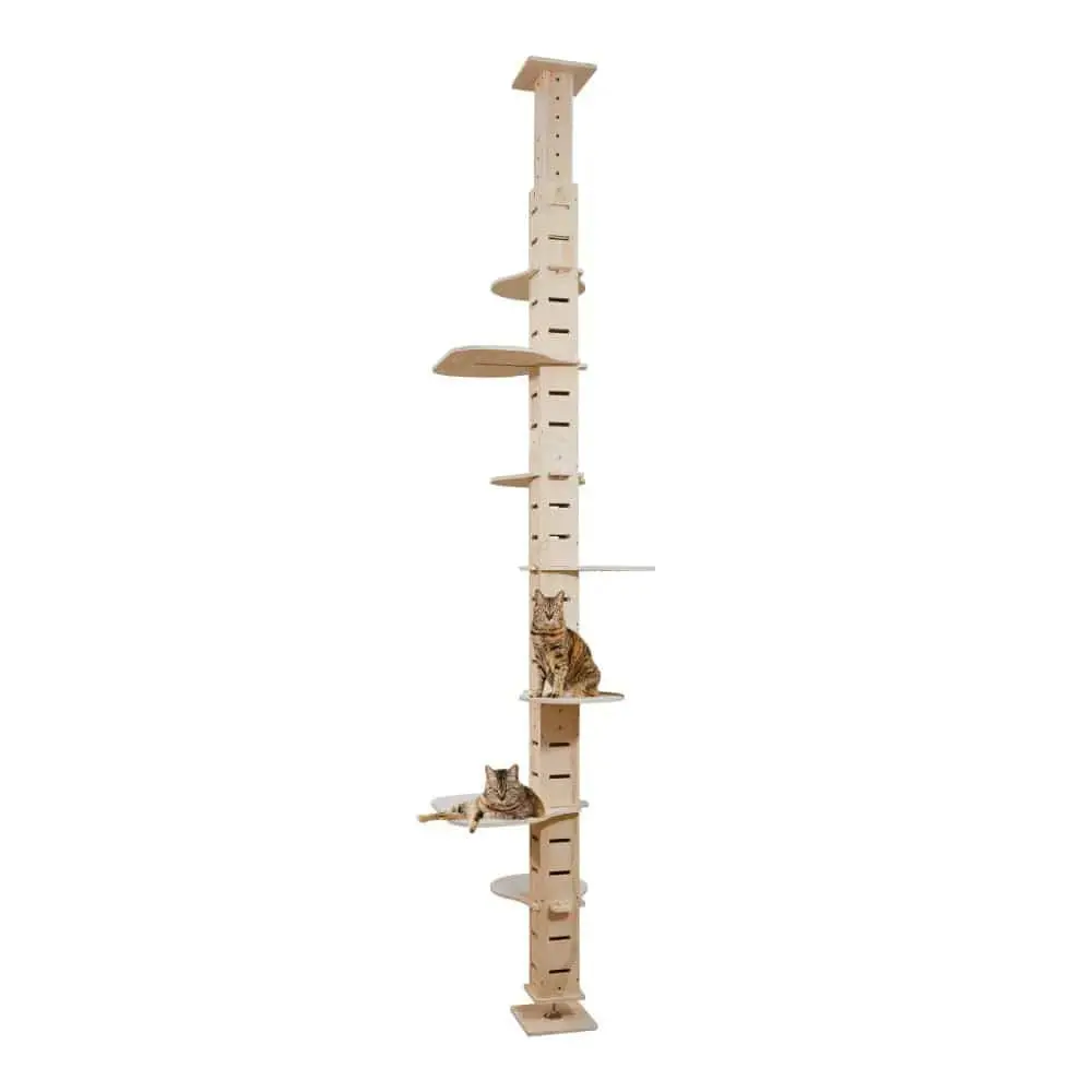 Coziwow 98-114″H Adjustable Floor-To-Ceiling Cat Tree