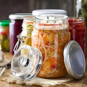 2pcs Glass Fermentation Weights, Ideal for Wide Mouth Mason Jars, Home Pickling, Food Curing, Wine Making, Essential Fermentation Tools
