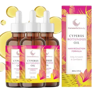 Caramela Beauty Cyperus Rotundus Oil - 60ml Natural Cyperus Rotundus Oil For Hair Removal, Moisturizing & Soothing Cyperus Oil For Reducing Body Hair Growth, Hair Removal Oil Ideal for All Skin Types