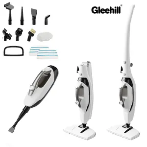GLEEHILL Steam Cleaner 10-in-1 with Washable microfiber Pad & Detachable Handheld Steamer, Multi-Functional Accessory for Deep Cleaning Hardwood Floors, Tiles, Grout & Carpets, 1550W, 8m Cord , floor leaning mop,summerwins summerwins