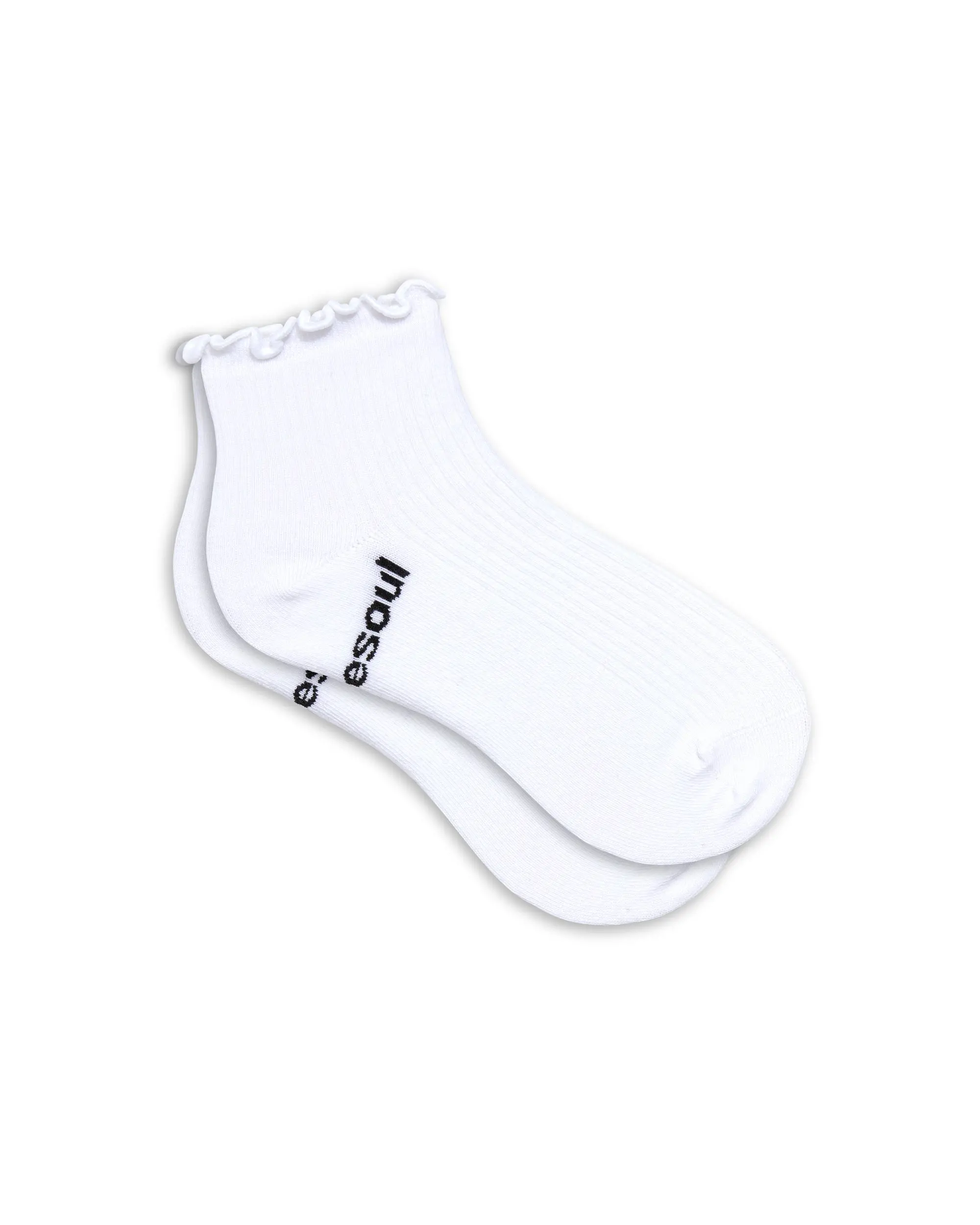 Ruffle Quarter Sock - Organic Cotton Seamless Double Cushioned Breathable Knee High Socks Ribbed Cuff Design Comfort Fit As Seen On Shark Tank Everyday Outfits Soft Comfy socks For Men And Women