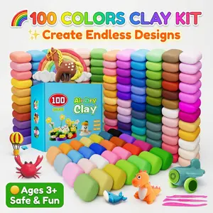 Air Dry Clay, 100 Colors Modeling Clay for Kids, Safe & Non-Toxic, DIY Model Art & Crafts Toys with Sculpting Tools, Home Party Favors, Birthday Toys Gift for Ages 3-12 Boys & Girls