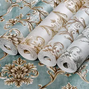 Vintage Luxury 3D Embossed Wallpaper, Self Adhesive Wallpaper, Peel And Stick Wallpaper Designs, Decorative Wall Paper for Home Living Room Bedroom