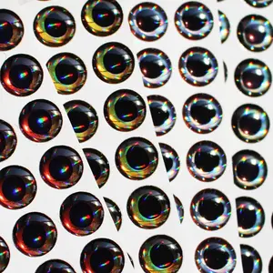 Tigofly 160 pcs/lot 4 Colors 10mm 3/8" 4D Sticky Fishing Lure Eyes Realistic DIY Jigs Crafts for Hooks Baits Fly Tying Materials