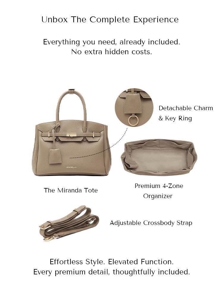 NEWBELLA Miranda Women's S Size Top Handle PU Leather Minimalist Tote Bag - Stylish Handbag, Everyday Accessory for Women, Bags,back to school,back to school haul