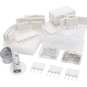 Knit Blocking Pins Kit - 25 Pcs Knit Blockers & 100 T-pins Kit for Blocking Mats- Knit Blocking Combs for Blocking Knitting, Crochet, Lace or Needlework Projects, use for Knitting Mat