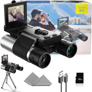 Digital binoculars with camera 8x digital zoom 2 lcd display 40mp camera 25k videos ideal for concerts bird watching and outdoor adventures with 32gb sd card d551