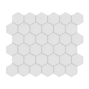 2 In Hexagon Soho Gallery Grey Matte Glazed Porcelain Mosaic