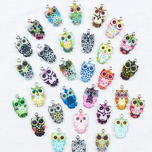 20/30/50Pcs Owl Pattern Pendants, DIY Zinc Alloy Accessories, Phone Chain, Bracelet, Necklace Charms, Jewelry Making Supplies, 20/30/50pcs, Bead Assortment, Diy Beads
