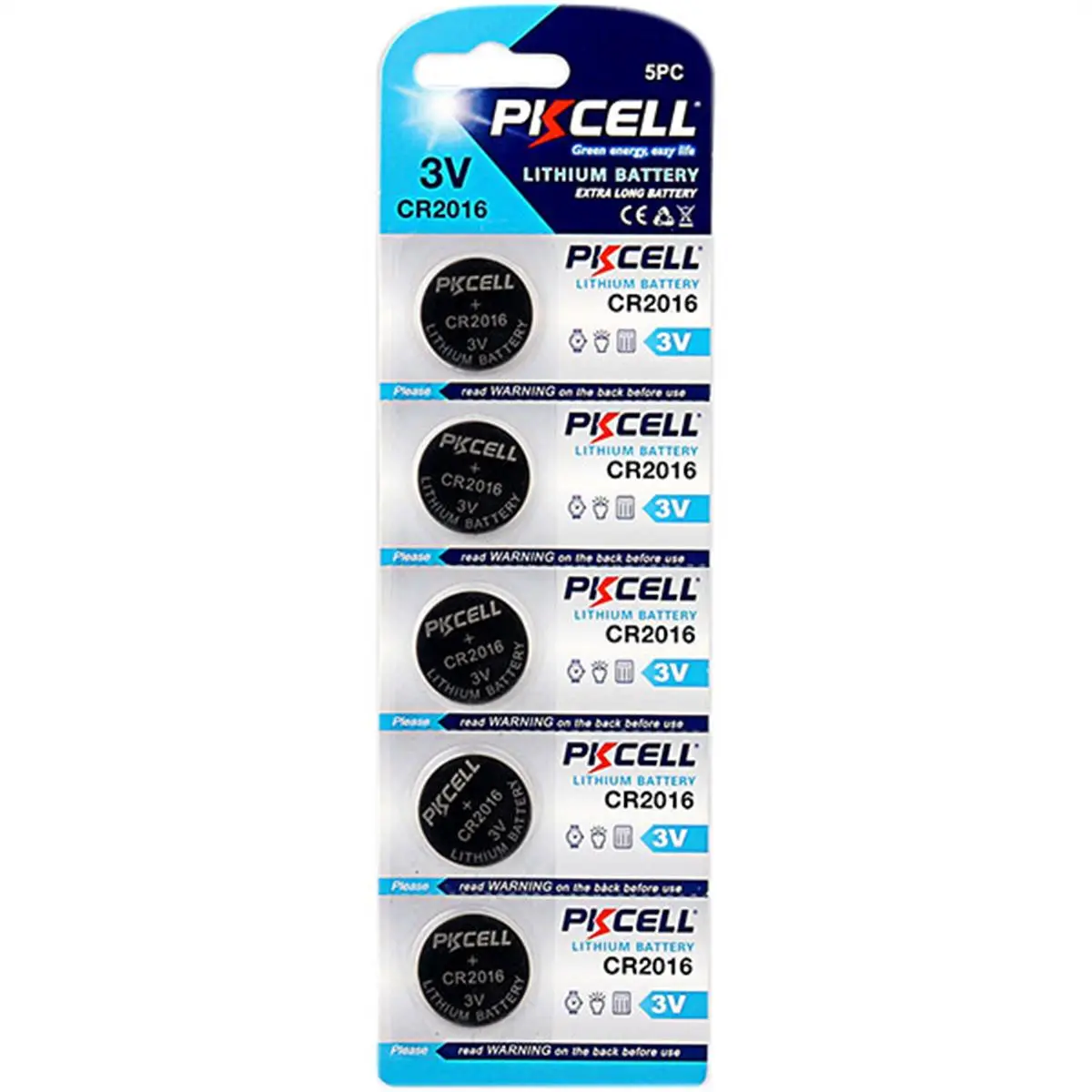 212 MAIN CR2016 3V Lithium Manganese Coin Cell Button Batteries, Long-Life Replacement Batteries, Pack of 5, for Remote & Cycling Electronic Gadgets, Lithium Batteries