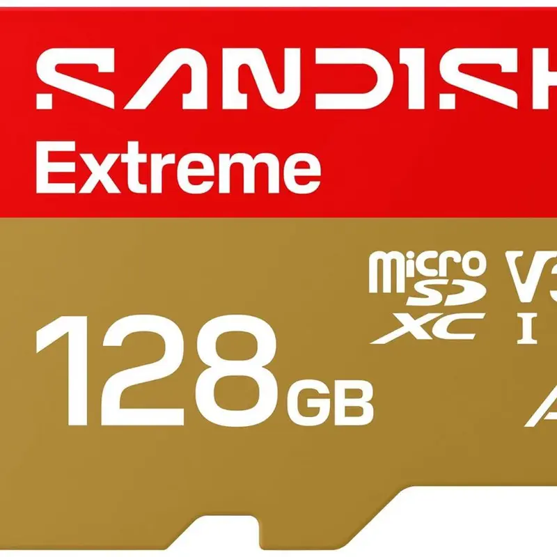 SANDISK 128GB Extreme microSD UHS-I Card - Up to 245MB/s Read Speed and 120MB/s Write Speed, 5.3K Video, 4K UHD Video, high-Performance for Action cams, Drones, Android Devices - SDSQXH9-128G-GZ6MA