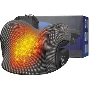 Upalled Wireless Heated Neck Stretcher, Portable Cordless Cervical Traction Device with Graphene Heating Pad, Odorless Magnetic Therapy Case & Spine Alignment Support for Pain Relief