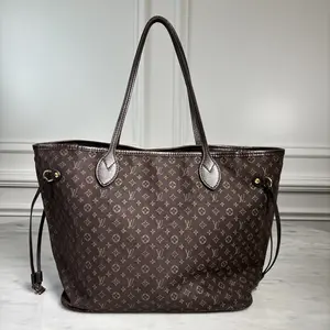 Pre-owned Louis Vuitton leather Shoulder Bags Brown Neverfull MM Tote