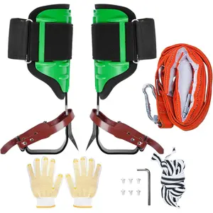 1 Pair Upgraded Adjustable Non-Slip Tree Climbing Spikes Set, 350lbs Load Capacity Climbing Gear with Straps for Tree Trimming, Cutting, Tree Work and Fruit Picking