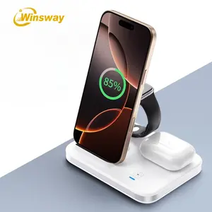 Wireless Charger, Magnetic 3 in 1 Mag-Safe Charger, Fast Travel Wireless Charging Station for iPhone 15/14/13/12/ Series,for iWatch,for AirPods tech  goodies