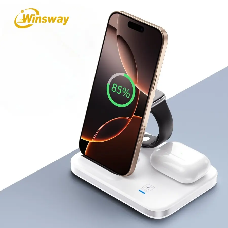 Wireless Charger, Magnetic 3 in 1 Mag-Safe Charger, Fast Travel Wireless Charging Station for iPhone 17/16/15/14/13/12/ Series,for iWatch,for AirPods tech  goodies