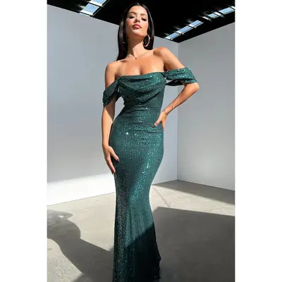 emerald green funeral dress Suzannah London | Green Silk Flippy Wiggle Shirt Dress main image 0