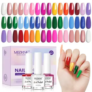 MIZHSE Quick Dry Nail Polish Set,Air Dry Regular Nail Polish,No UV Lamp Needed,Long Lasting Glossy Finish,DIY Manicure Art Gift for Women