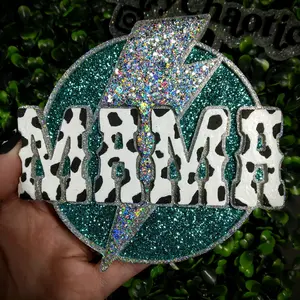 Mama Car Freshie | Lighting Bolt | Cow Print Freshie | Turquoise