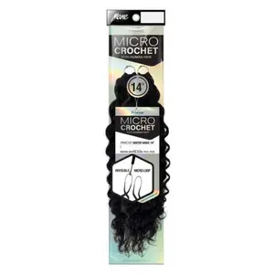 Mane Concept Pristine Micro Crochet 100% Human Hair Pre-Looped Braid - PRHC107 / PRHC103 WATER WAVE 14/18"