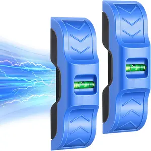 2 Pcs Magnetic Stud Finder Tool with Level, Battery-Free Wall Scanner with Powerful Magnets for Drywall and Wood, Accurate Stud Detection for TV Mounting, Shelves, and Framing