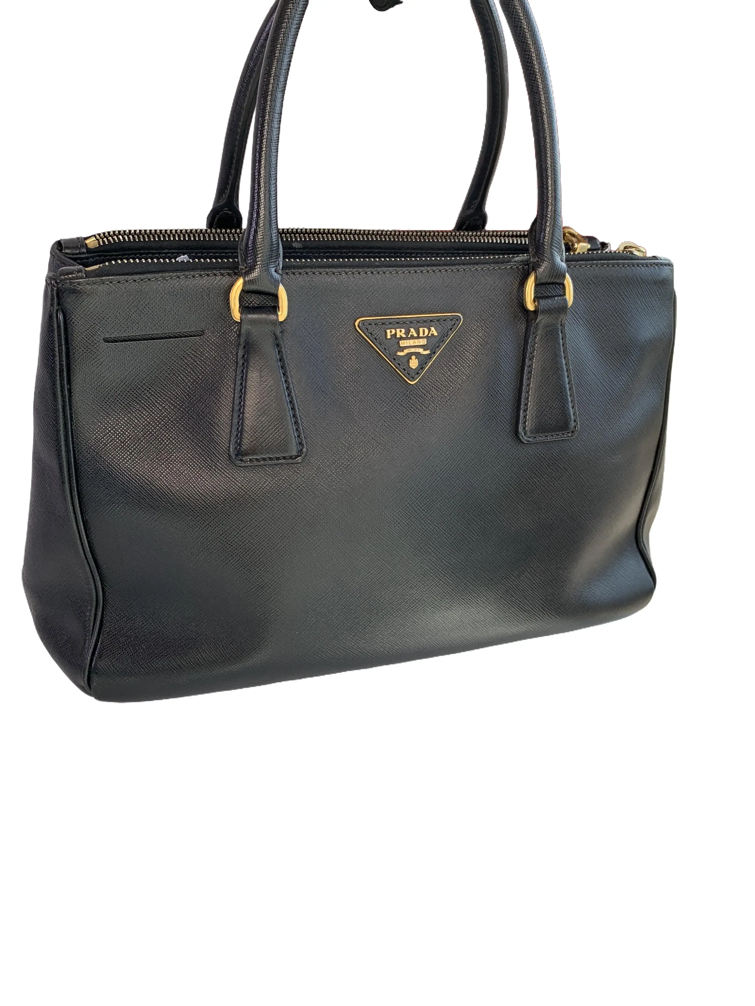 Pre-owned PRADA Black Saffiano Leather Handbag/fy07620020/0020