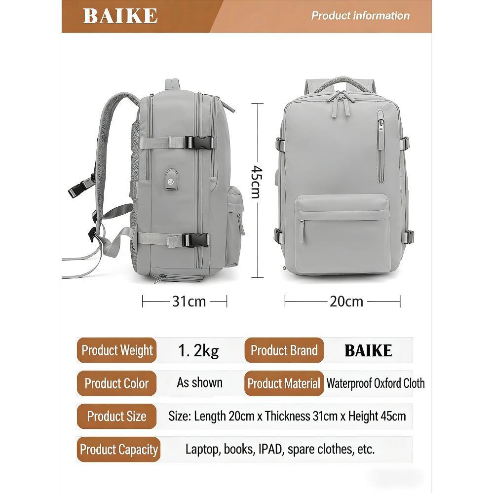 Vacuum Compression Backpack (with Air Pump) Travel Rucksack, Large Capacity and Durable for Business Trips, Hiking and Camping