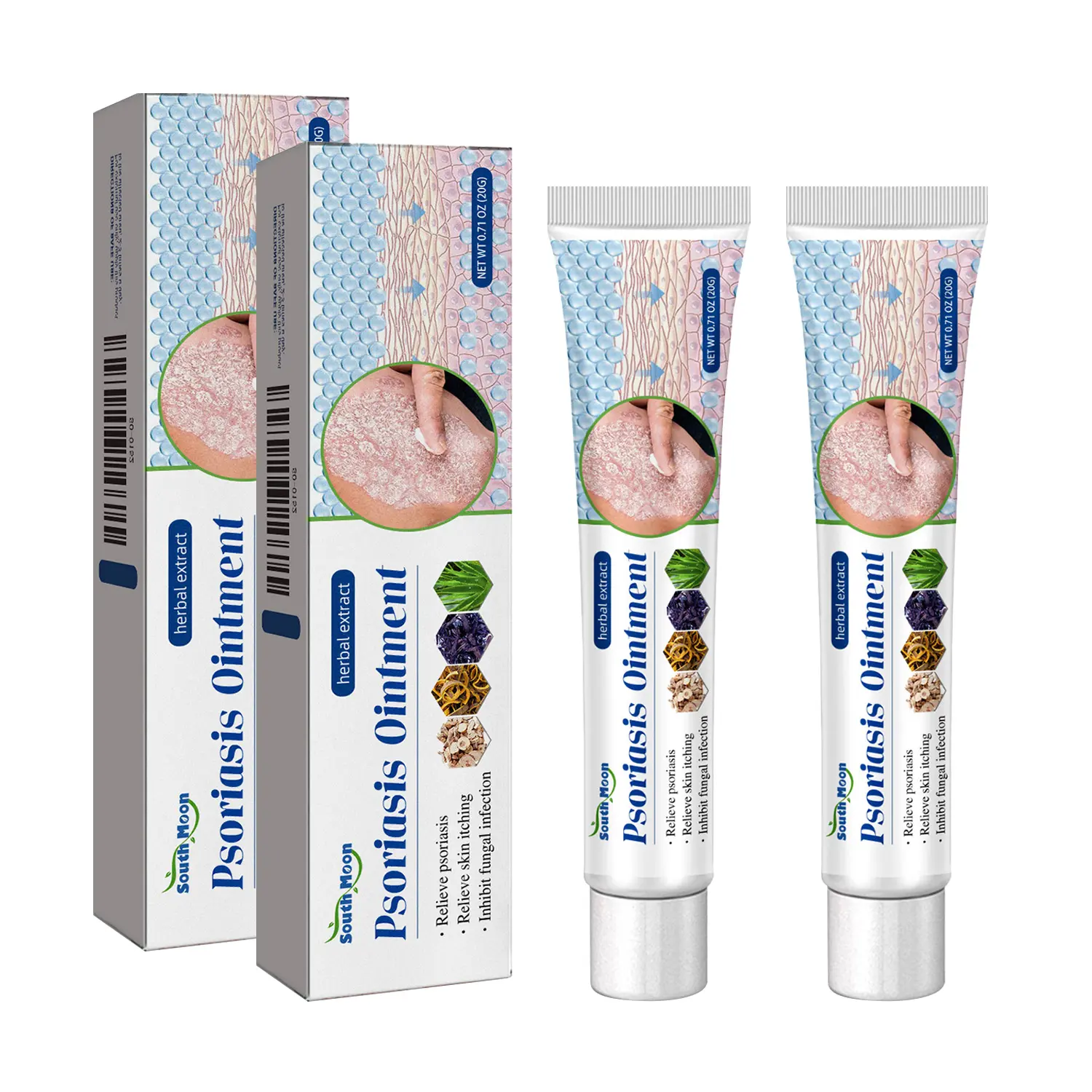 All-Natural Gentle Skin Moisturizing Cream, Soft CalmingTexture for Dry Uneven Skin, Comfortable Daily BodySurface Nourishing Care