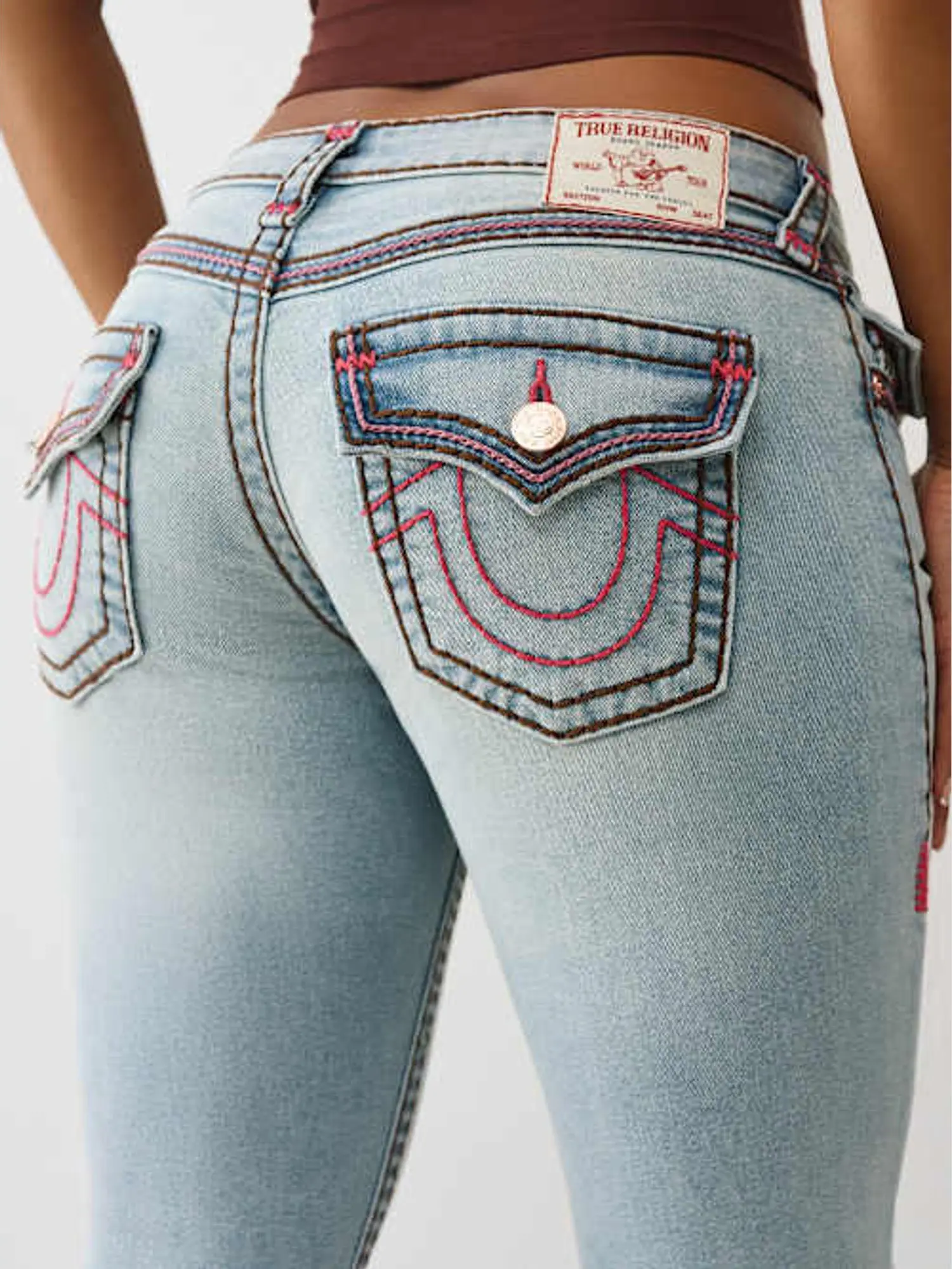 True Religion Women's Joey Low Rise Super T Flare Jean