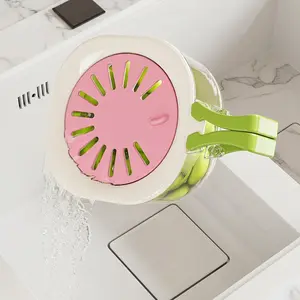 Fruit Vegetable Washing Bowl with Strainer, Multifunctional Produce Washer, Berry Container, Lettuce Keeper for Fridge Refrigerator Organization, Portable Strainers and Colander for Kitchen SUCH A DAY