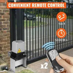 VEVOR Automatic Gate Opener 3300lbs w/Infrared Photoelectric Sensor w/2 Remotes Sliding Gate Opener Moving Speed 43ft/min
