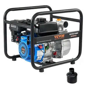VEVOR Gasoline Powered Trash Pump, 2 in/50 mm, 7HP 132GPM 4-Stroke Gasoline Engine Water Transfer Pump with 25 ft/7.62 m Outlet Hose Max 98 ft Lift 26ft Suction, Cast Iron Impeller for Irrigation PoolVEVOR Super Brand Day