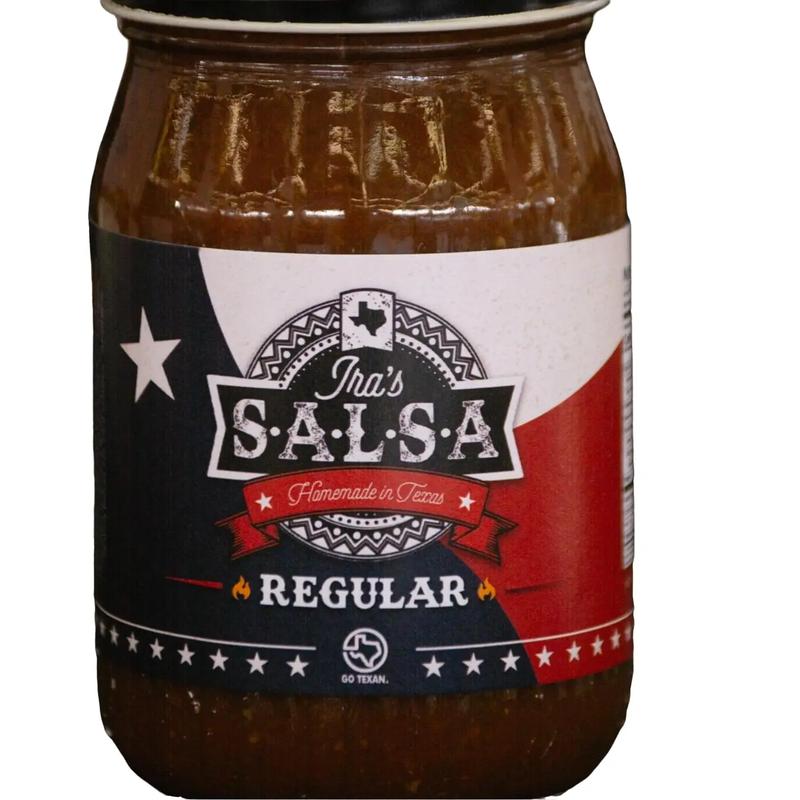 Ira's Salsa Regular Salsa Flavor - 16oz Jar, Fresh & Natural Organic Dip, Gluten-Free, Lactose-Free, Perfect for Appetizers or Side Dishes
