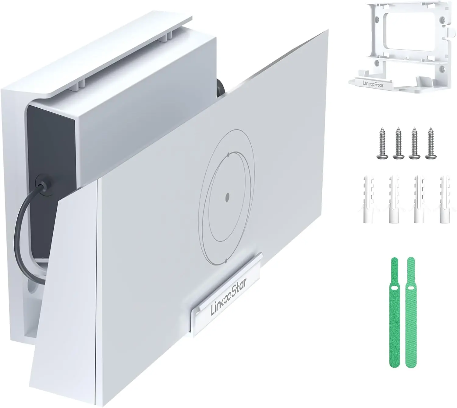 Starlink Gen 3 Router Mount, -in-One  Link Standard V3 Router Wall Mounting for Starlink V3 Mesh Router & Gen3 Power , Space-Saving Bracket Mount Kit- LM-3C